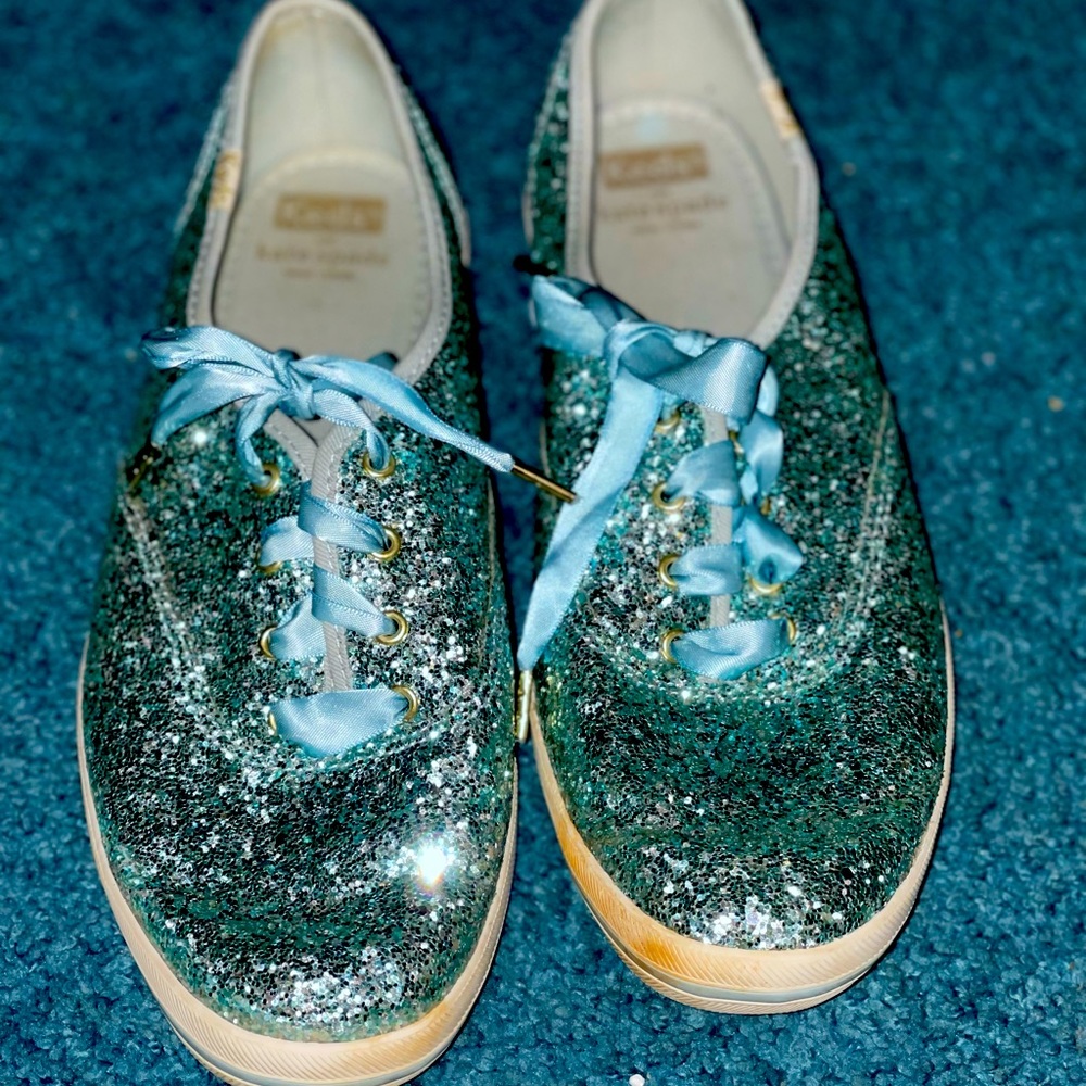Size 9 Kate Spade Sparkly Blue Keds